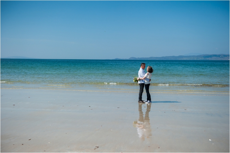 Scottish elopement destination wedding Camusdarach beach morar