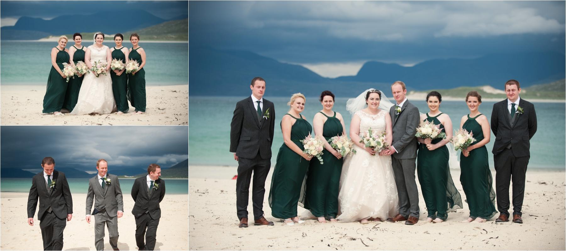 isle of harris group wedding shots at horgabost beach photograph