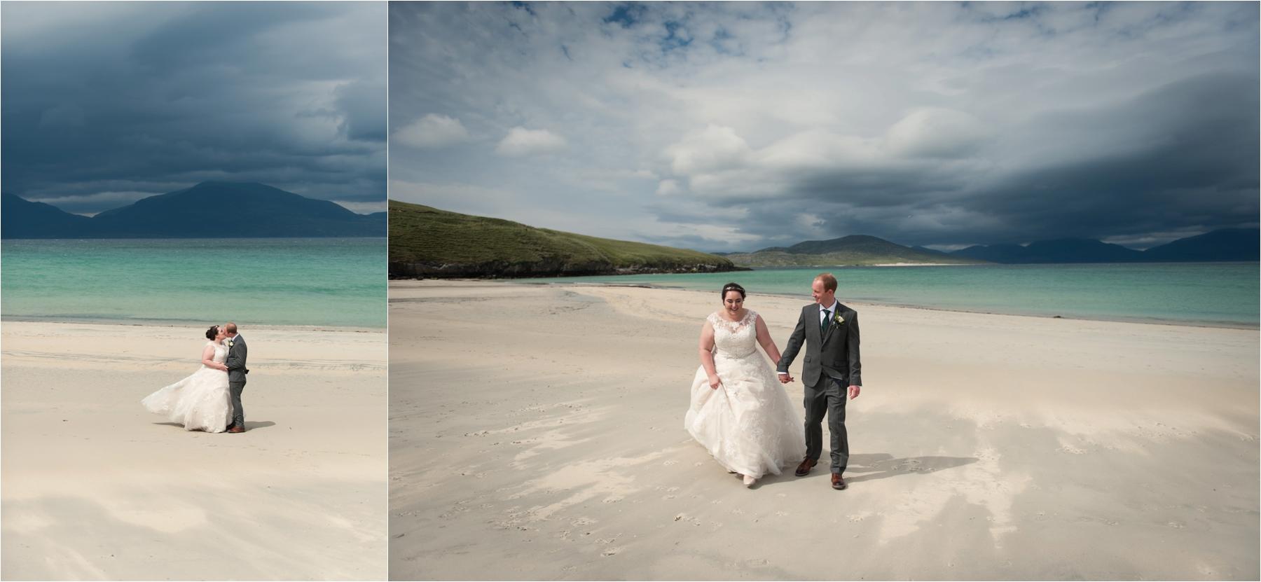romantic couple shots at scottish island wedding photo