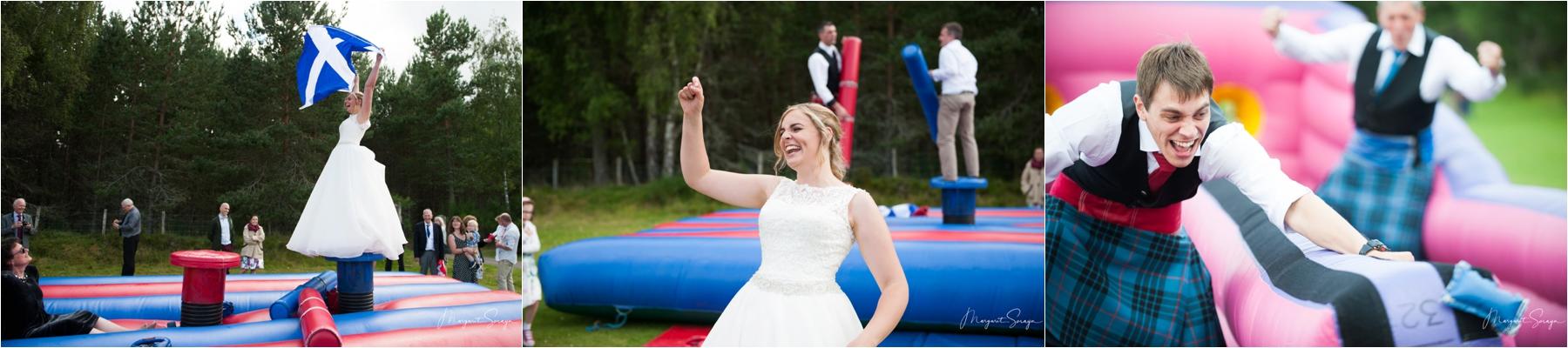 fun games at boat of garten in Scotland wedding 