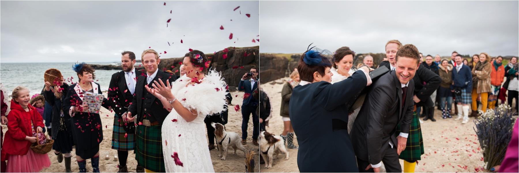 beach wedding celebrations Scottish island photography