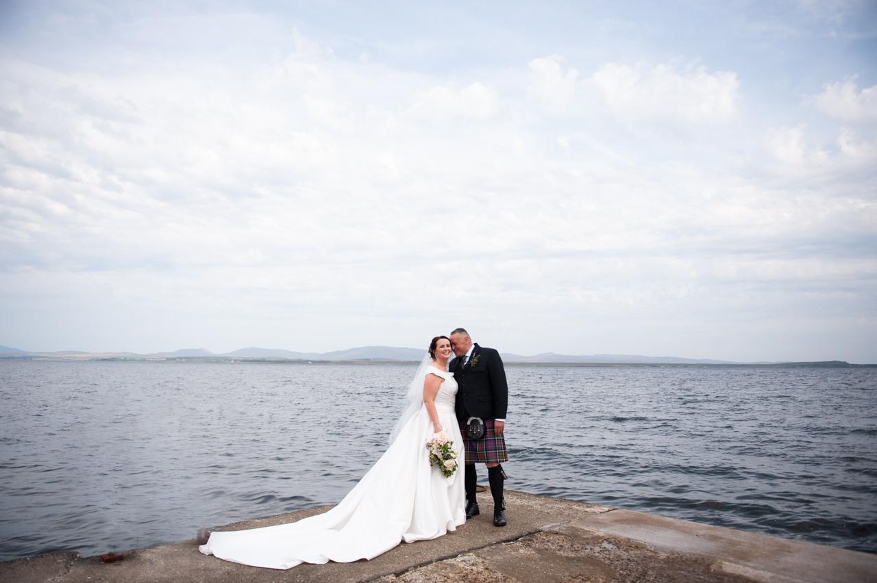 romantic couple shot. Wedding photography on Islay, Scotland