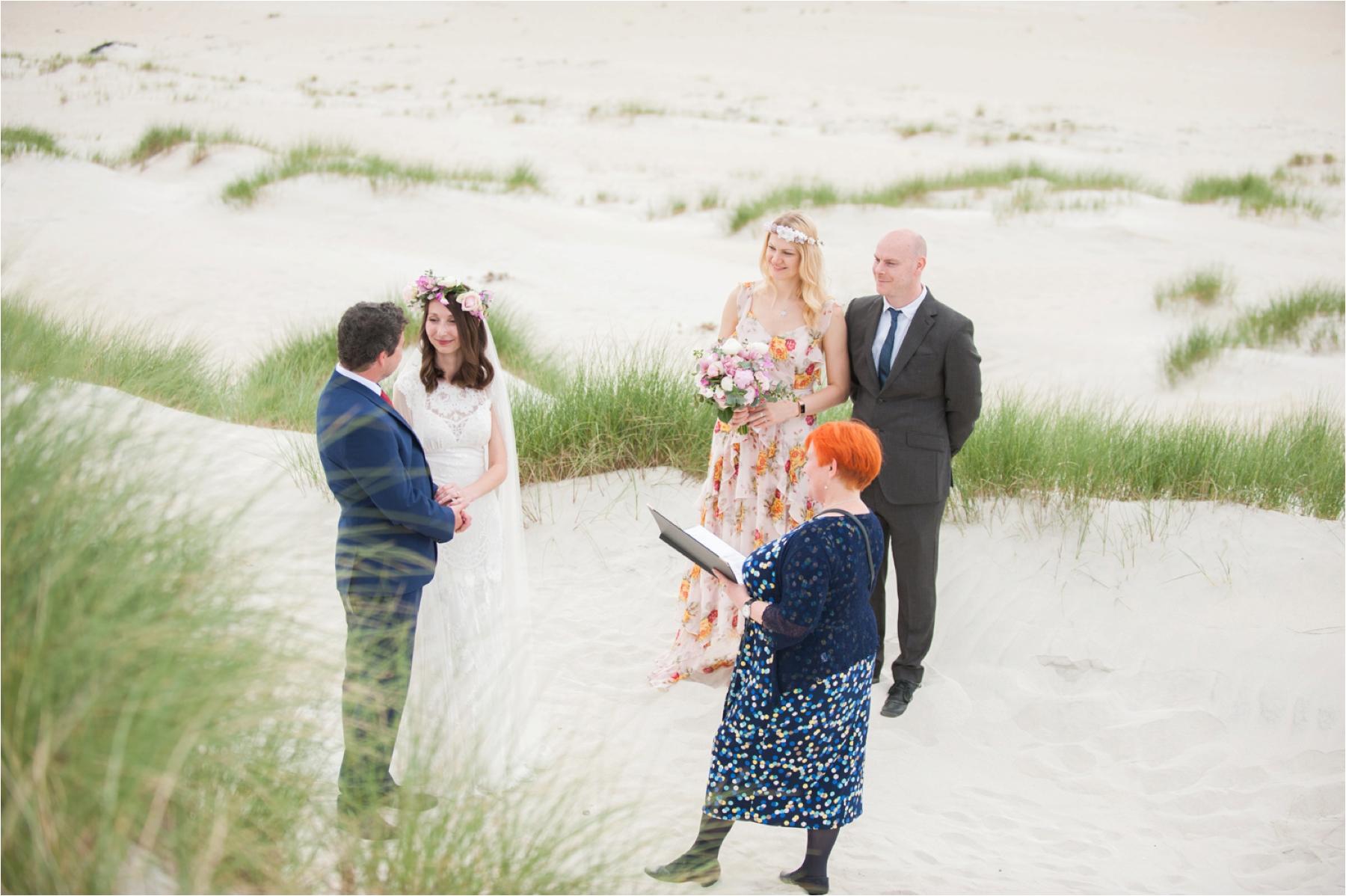 elopement wedding ceremony on luskentyre beach wedding photography