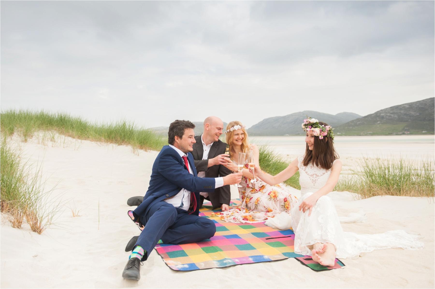 celebrations at luskentyre beach elopement wedding