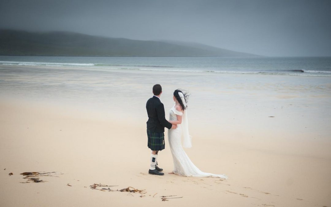 Isle of Harris wedding photography on Borve beach