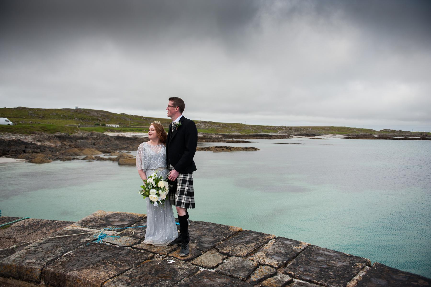 photograph of beautiful scottish island elopement wedding