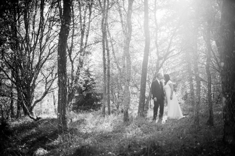 Highland wedding photograhy in the forest
