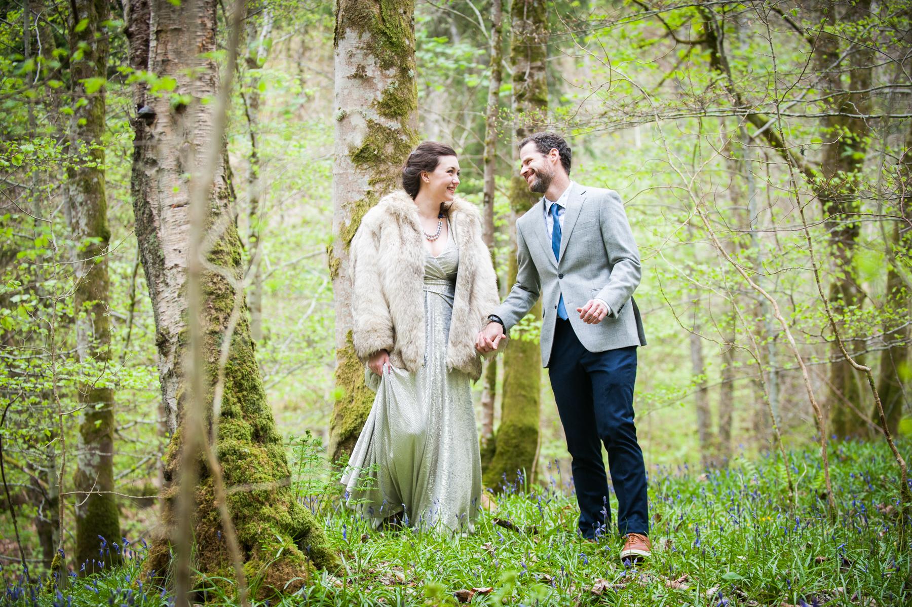 Scotland Wedding Photography in the forest 