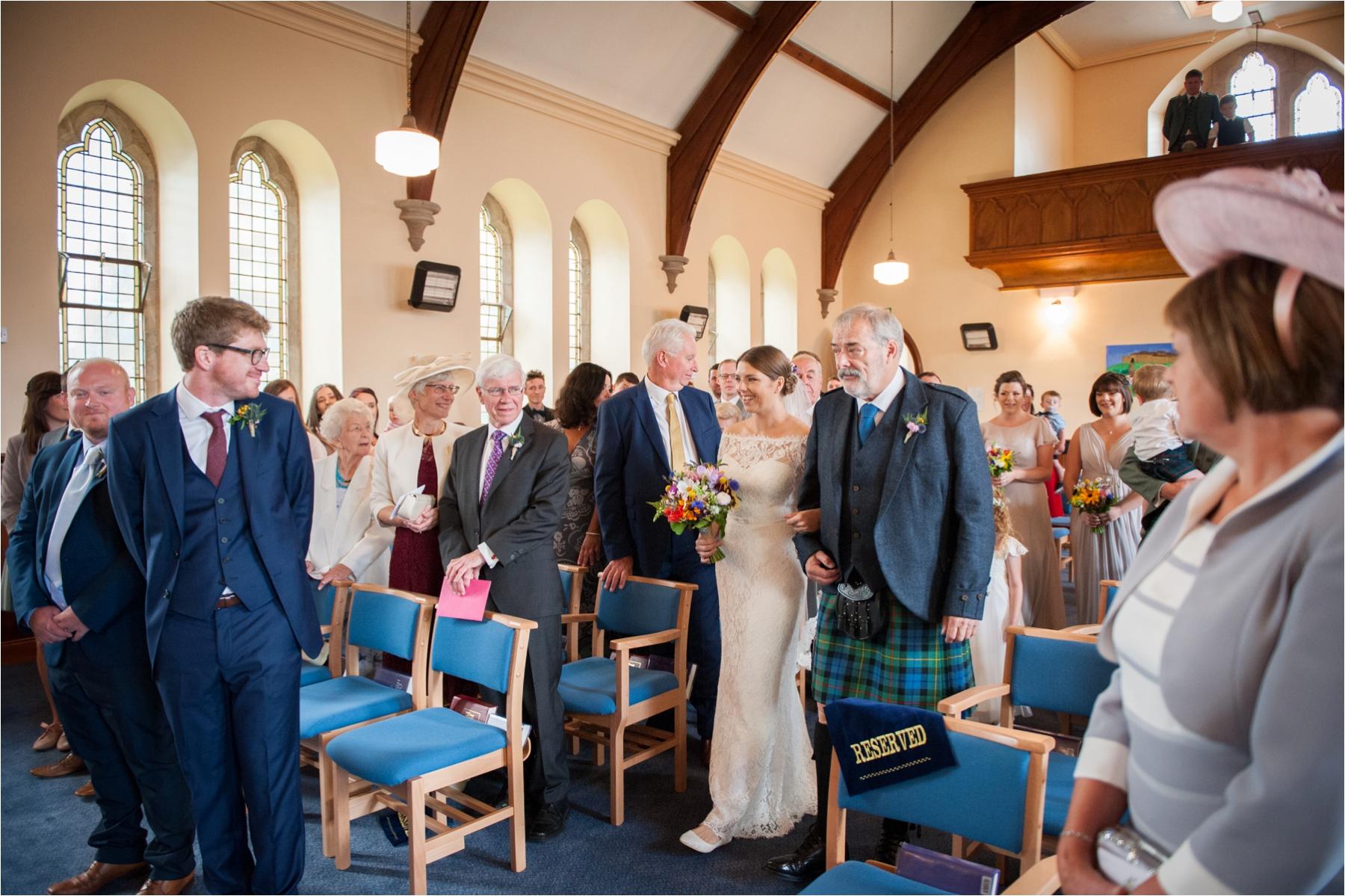 wedding ceremony highland church wedding