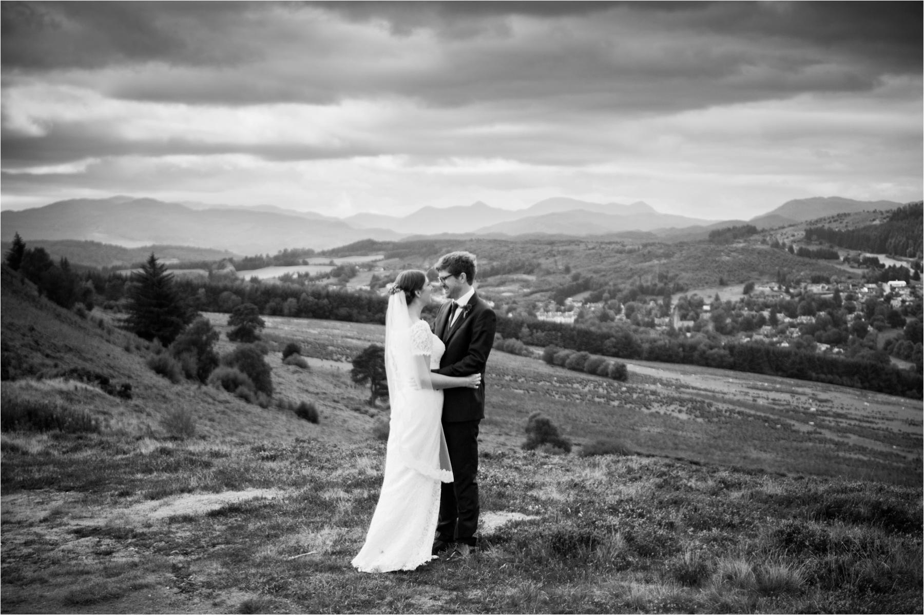 bride and groom photography at scottish highland wedding