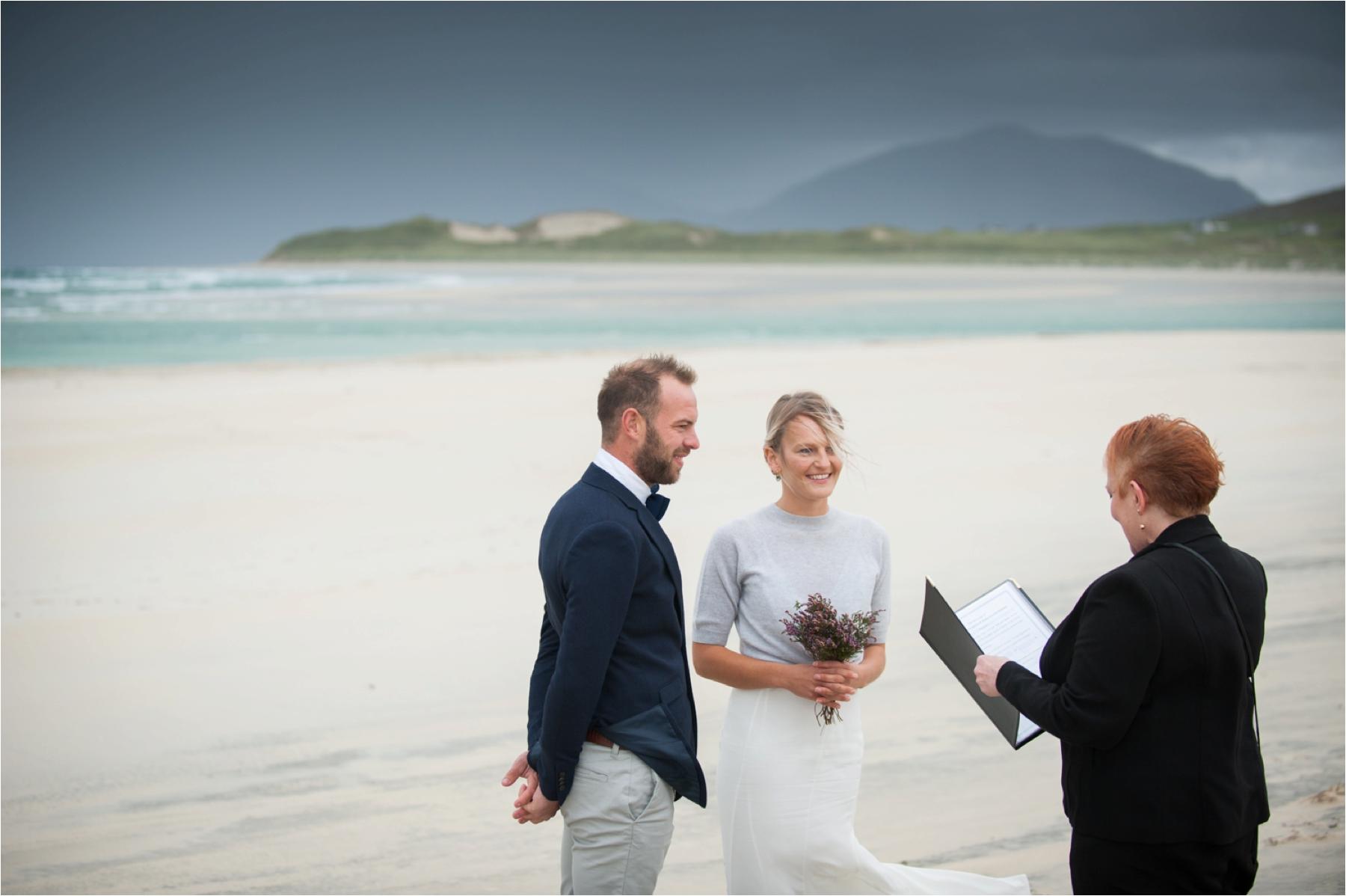 isle harris beach wedding elopement ceremony photograph