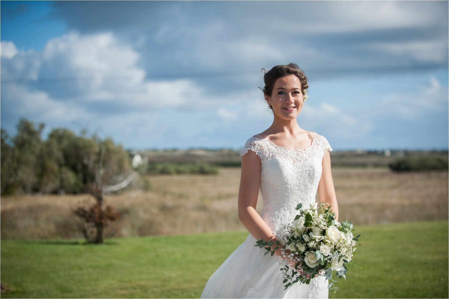 bridal shot a scottish island wedding photograph