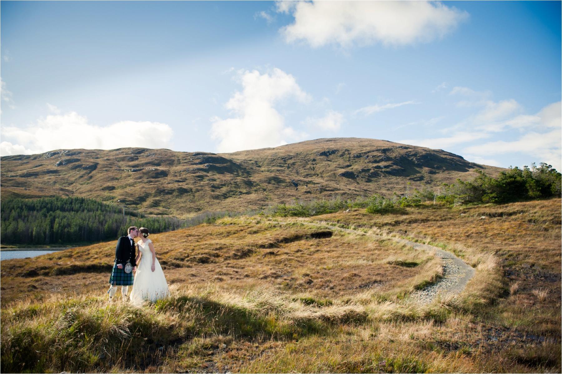 scottish island wedding couple shot