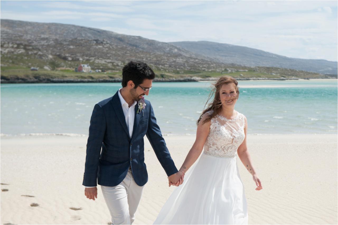 isle of Harris beach wedding photography