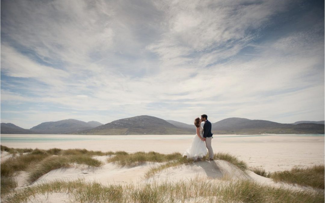 beach wedding photographer in scotland