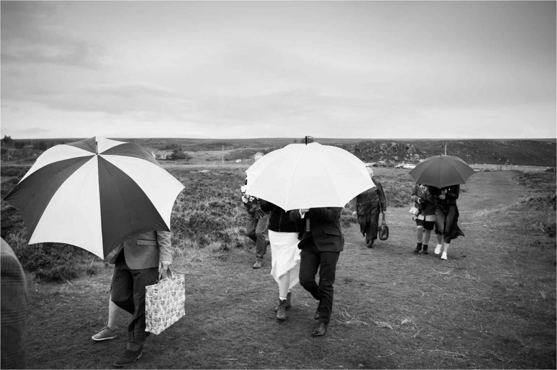 wedding party heading to Gairloch photography