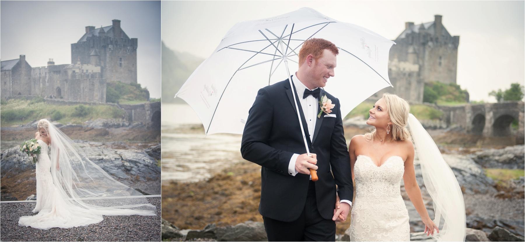 wedding photography at iconic Eilean donan castle photography